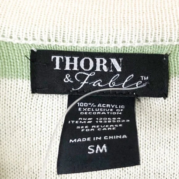 SOLD🛑Thorn Fable Cottagecore Whimsy Embroidered Patch Checkered Oversized Cardi - Picture 5 of 11